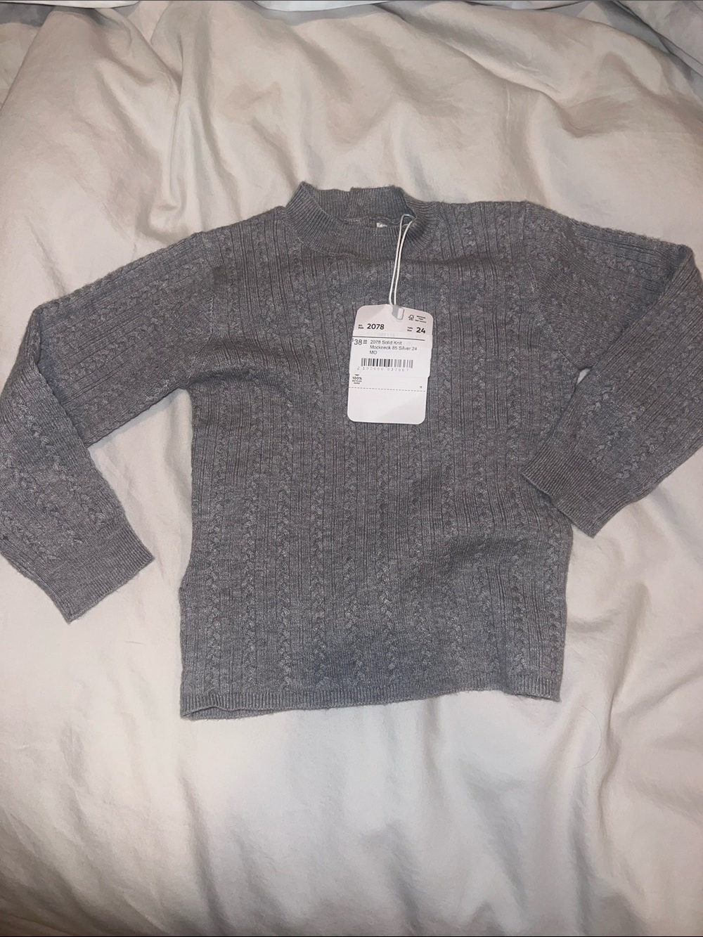 NWT Mayoral Gray Cable-Knit Sweater 24 months